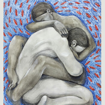 Peinture intitulée "Любовь - прощение" par Sitora Brejneva, Œuvre d'art originale, Aquarelle