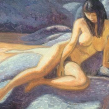 Malerei mit dem Titel "Naked woman" von Siyu Sun, Original-Kunstwerk, Öl