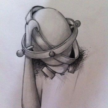 Drawing titled "perso-m-3" by Sizer - Galerie Officielle, Original Artwork, Pencil