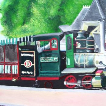 Peinture intitulée "Disney Train" par Sarah Johnson, Œuvre d'art originale