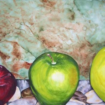 Schilderij getiteld "Apples" door Sarah Johnson, Origineel Kunstwerk
