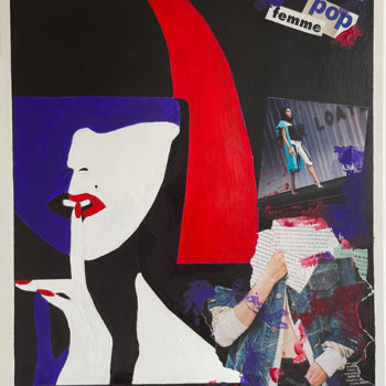 Painting titled "Miss French Pop/ Mi…" by Gaelle Skura, Original Artwork, Acrylic