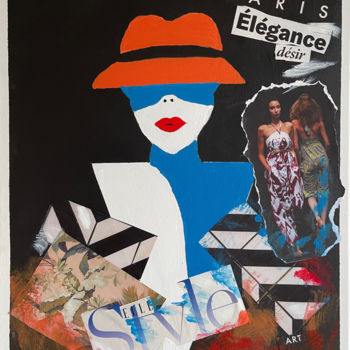 Malerei mit dem Titel "Miss Élégance/ Miss…" von Gaelle Skura, Original-Kunstwerk, Acryl