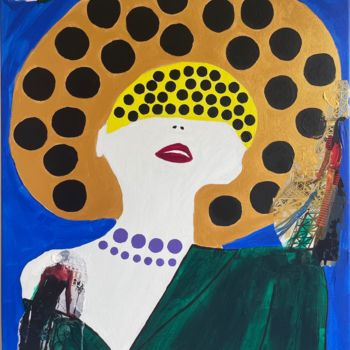 Картина под названием "Miss La Parisienne…" - Gaelle Skura, Подлинное произведение искусства, Акрил