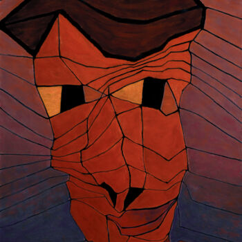 Картина под названием "Curious Man" - Vladimir Skalkin, Подлинное произведение искусства, Масло