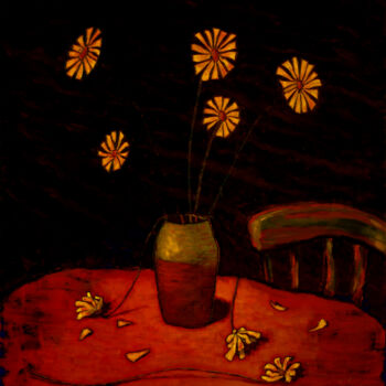 Peinture intitulée "New Flowers" par Vladimir Skalkin, Œuvre d'art originale, Huile Monté sur Châssis en bois