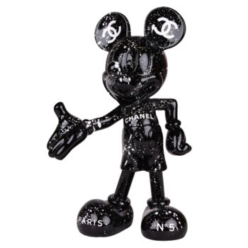 Sculpture titled "Mickey Love Chanel…" by Ske, Original Artwork, Resin