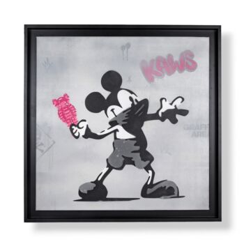 Painting titled "Mickey Spread Art -…" by Ske, Original Artwork, Acrylic Mounted on Wood Stretcher frame