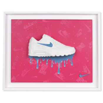 Sculpture titled "Airmax PACIFIC" by Ske, Original Artwork, Acrylic Mounted on Wood Stretcher frame