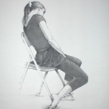Drawing titled "seated dancer" by Raymond Skibinski, Original Artwork