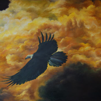 Malerei mit dem Titel "Freiheit" von Anna Lang, Original-Kunstwerk, Öl