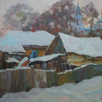 Painting titled "На околице Седнева" by Mikola Skobelskiy, Original Artwork