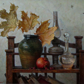 Картина под названием "Last year's leaves." - Igor Skorikov, Подлинное произведение искусства, Масло