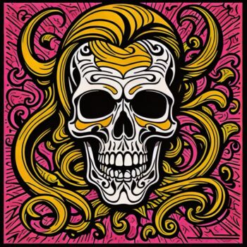 Incisioni, stampe intitolato "skullpop series #019" da Skullvers3, Opera d'arte originale, Stampa digitale
