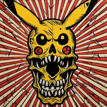 Incisioni, stampe intitolato "skullpop series #074" da Skullvers3, Opera d'arte originale, Lavoro digitale 2D