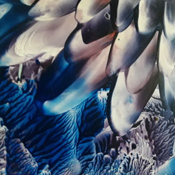 Digitale Kunst mit dem Titel "Flower  petals" von Heather Prosser, Original-Kunstwerk, Digitale Malerei