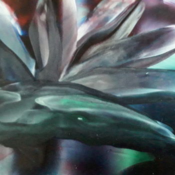 Digital Arts titled "Bird flower" by Heather Prosser, Original Artwork, Digital Painting