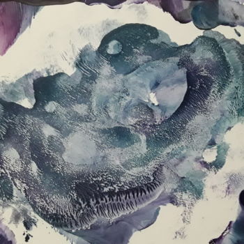 Digitale Kunst mit dem Titel "Shark storm" von Heather Prosser, Original-Kunstwerk, Enkaustik