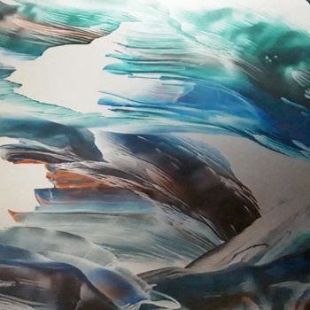 Arts numériques intitulée "Quick swim" par Heather Prosser, Œuvre d'art originale, Encaustique