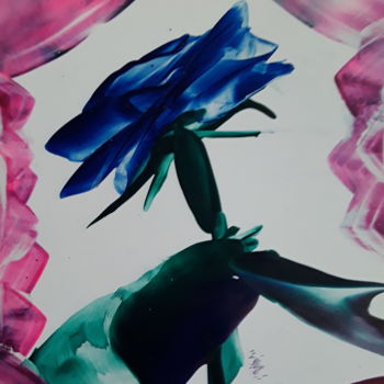 Arts numériques intitulée "Blue rose" par Heather Prosser, Œuvre d'art originale, Peinture numérique