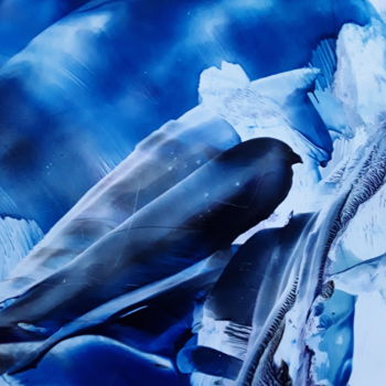 Digital Arts titled "Blue hawk" by Heather Prosser, Original Artwork, Digital Painting