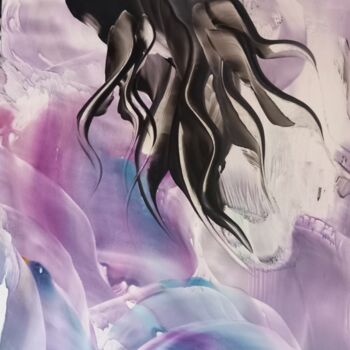 Digitale Kunst getiteld "Octopus and penguin" door Heather Prosser, Origineel Kunstwerk, Encaustiek