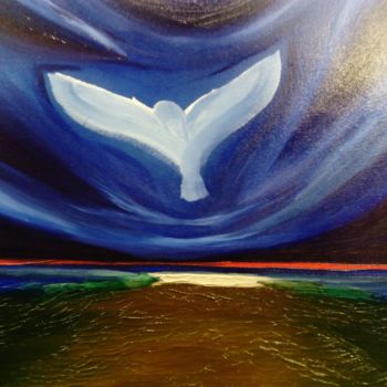 Картина под названием "Sky" - Anton White, Подлинное произведение искусства, Масло