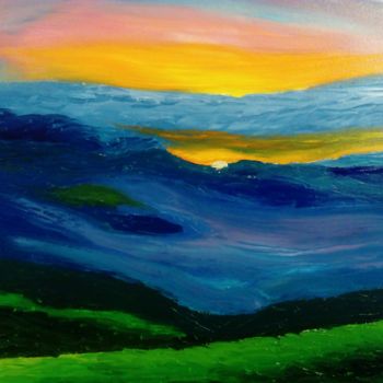 Картина под названием "Sunrise 5/11" - Anton White, Подлинное произведение искусства, Масло