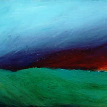 Painting titled "Sunset yesterday" by Anton White, Original Artwork, Oil
