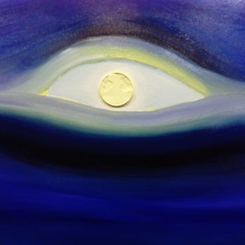 Pittura intitolato "moon gaze" da Anton White, Opera d'arte originale, Olio
