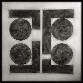 Malerei mit dem Titel "Four Circles" von Paul Slack, Original-Kunstwerk, Acryl