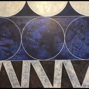 Malerei mit dem Titel "Blue Moon" von Paul Slack, Original-Kunstwerk, Acryl