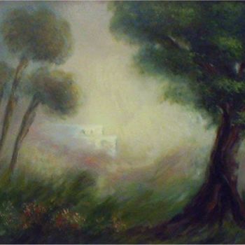 Painting titled "Casetta bianca" by Liana Barbato, Original Artwork