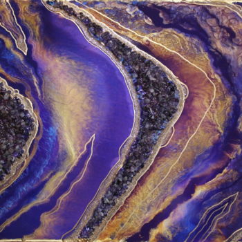 Schilderij getiteld "Фиолетовое пламя" door Brilliance Art, Origineel Kunstwerk, Anders
