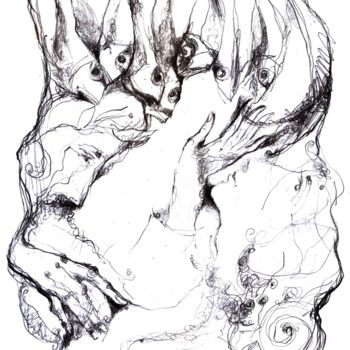 Dibujo titulada "mythological storie…" por Slav Krivoshiev, Obra de arte original