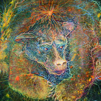 Картина под названием "большая медведица.j…" - Вячеслав Милов, Подлинное произведение искусства, Масло