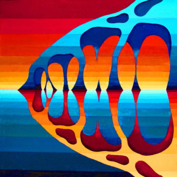 Картина под названием "край земли" - Вячеслав Милов, Подлинное произведение искусства, Масло