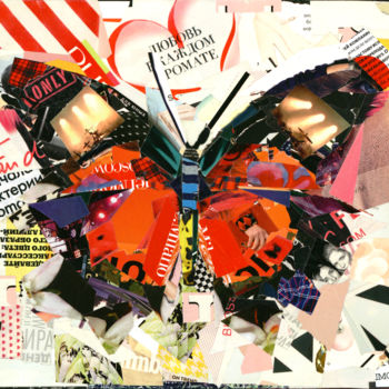 Collages intitulée "butterfly 1" par Slava Zaitsev, Œuvre d'art originale, Collages