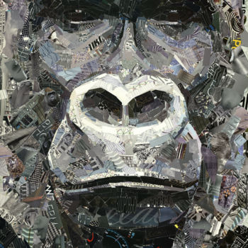 Collages intitulée "gorilla 2" par Slava Zaitsev, Œuvre d'art originale, Collages