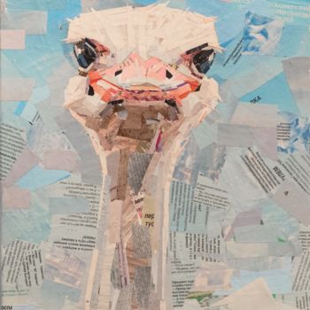 Коллажи под названием "ostrich" - Слава Зайцев, Подлинное произведение искусства, Коллажи