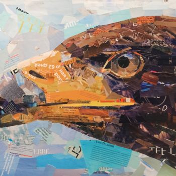 Collages intitulée "eagle" par Slava Zaitsev, Œuvre d'art originale, Collages