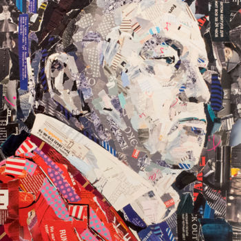 Collages intitulée "Zhirinovsky" par Slava Zaitsev, Œuvre d'art originale, Collages
