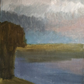 Painting titled "After a thunderstorm" by Vyacheslav Kostyuchenko, Original Artwork, Oil