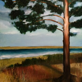 绘画 标题为“Golden Pine” 由Vyacheslav Kostyuchenko, 原创艺术品, 油