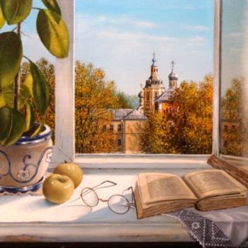 Painting titled "Бабье лето" by Slavak, Original Artwork, Oil