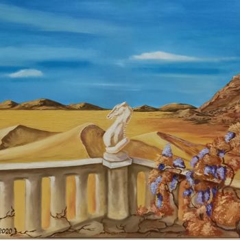 Malerei mit dem Titel "Desert" von Irina Ibragimova, Original-Kunstwerk, Öl Auf Keilrahmen aus Holz montiert