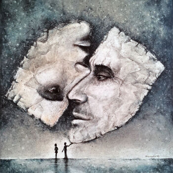 Картина под названием "Lovers II" - Sławomir Gruca, Подлинное произведение искусства, Пастель