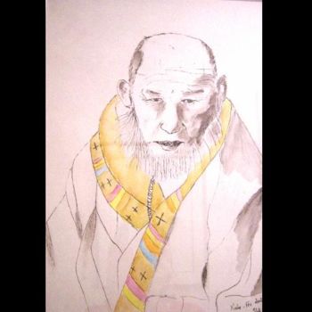 Disegno intitolato "XIAHE" da Sandrine Lopez De Arias - Sla, Opera d'arte originale