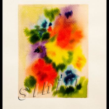 Painting titled "HIBISCUS" by Slhim, Original Artwork