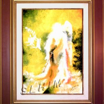 Peinture intitulée "RAPHAEL, ARCANGEL" par Slhim, Œuvre d'art originale